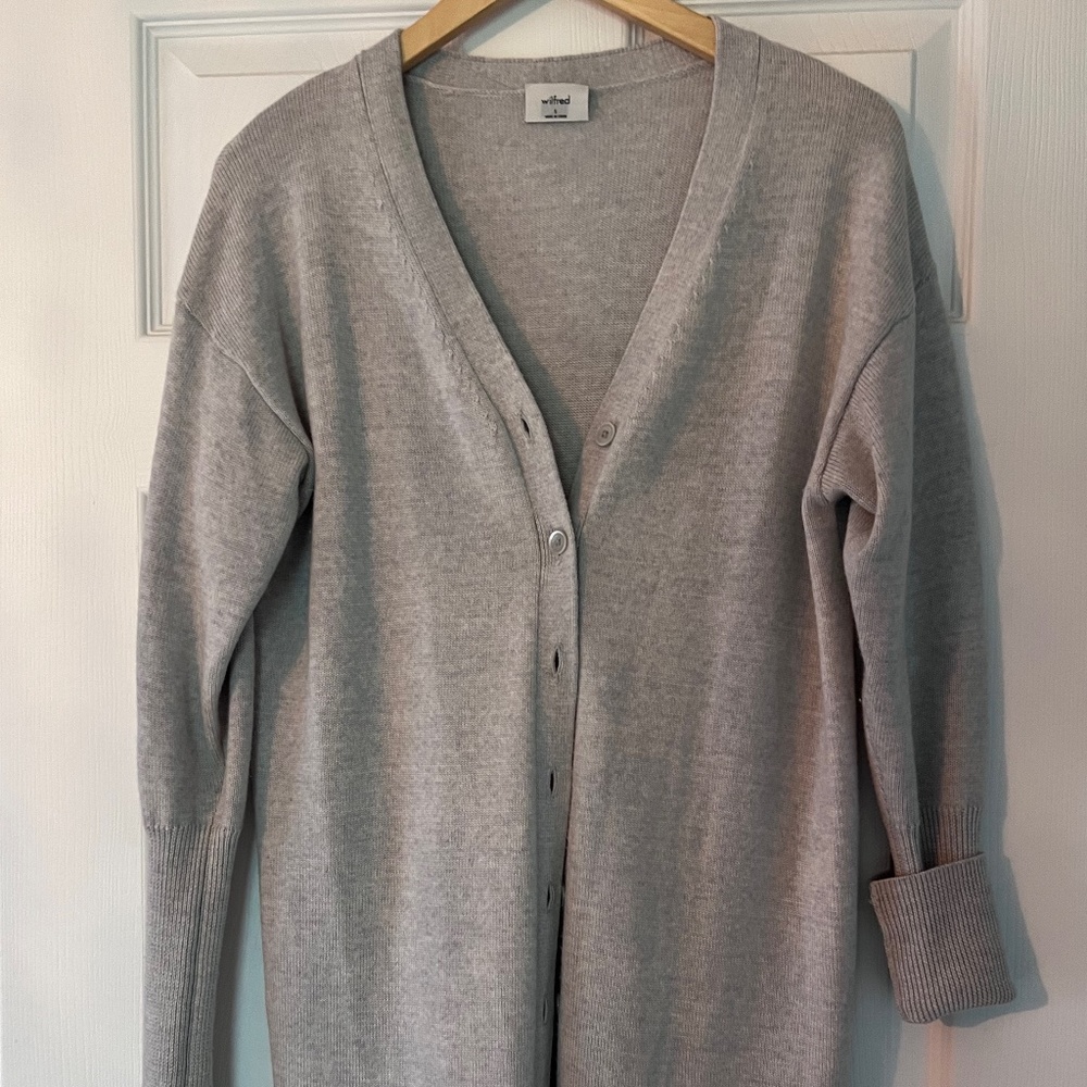 Wilfred Merino Button Cardigan Dress